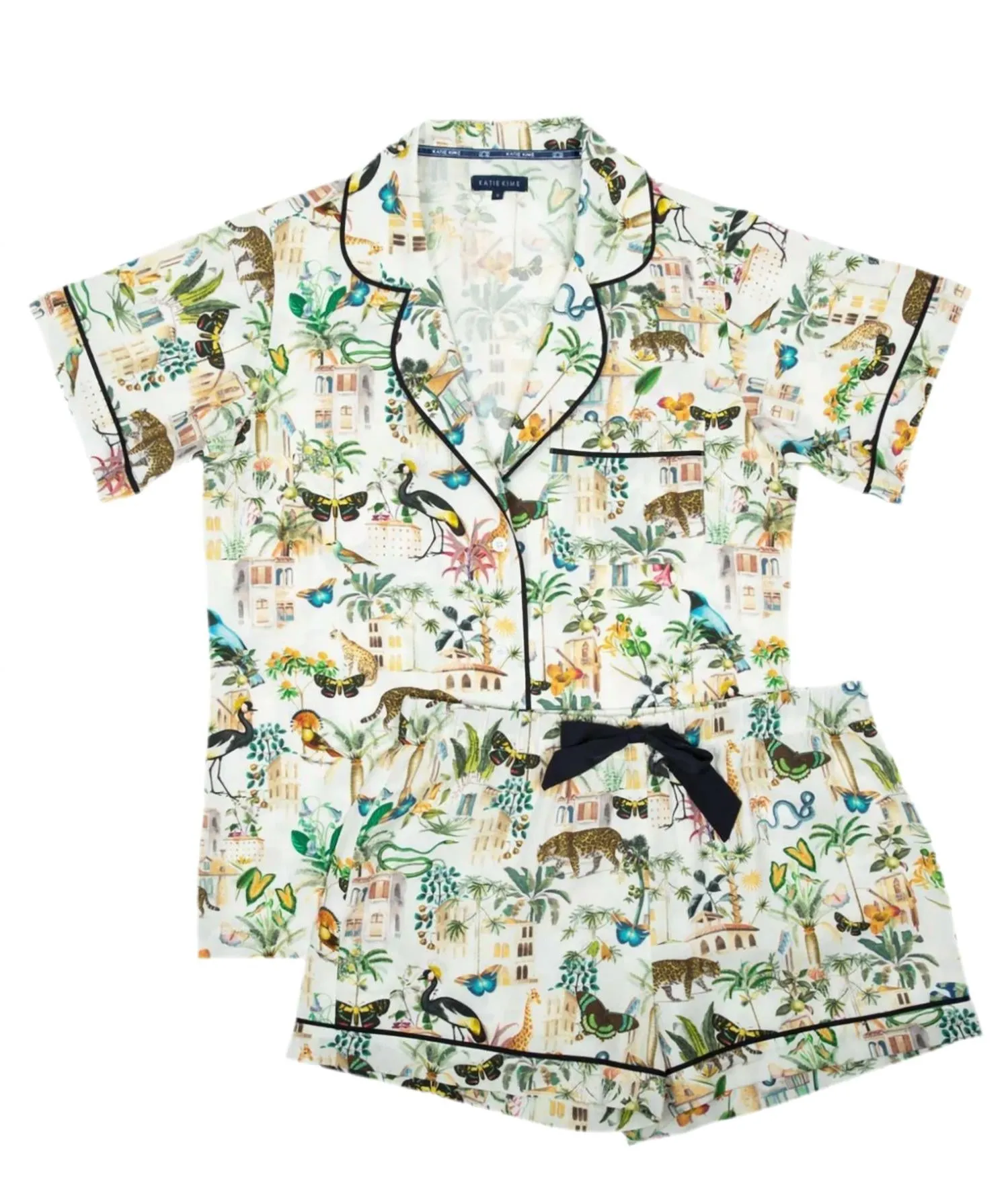 Animal Kingdom Pajama Set In Green