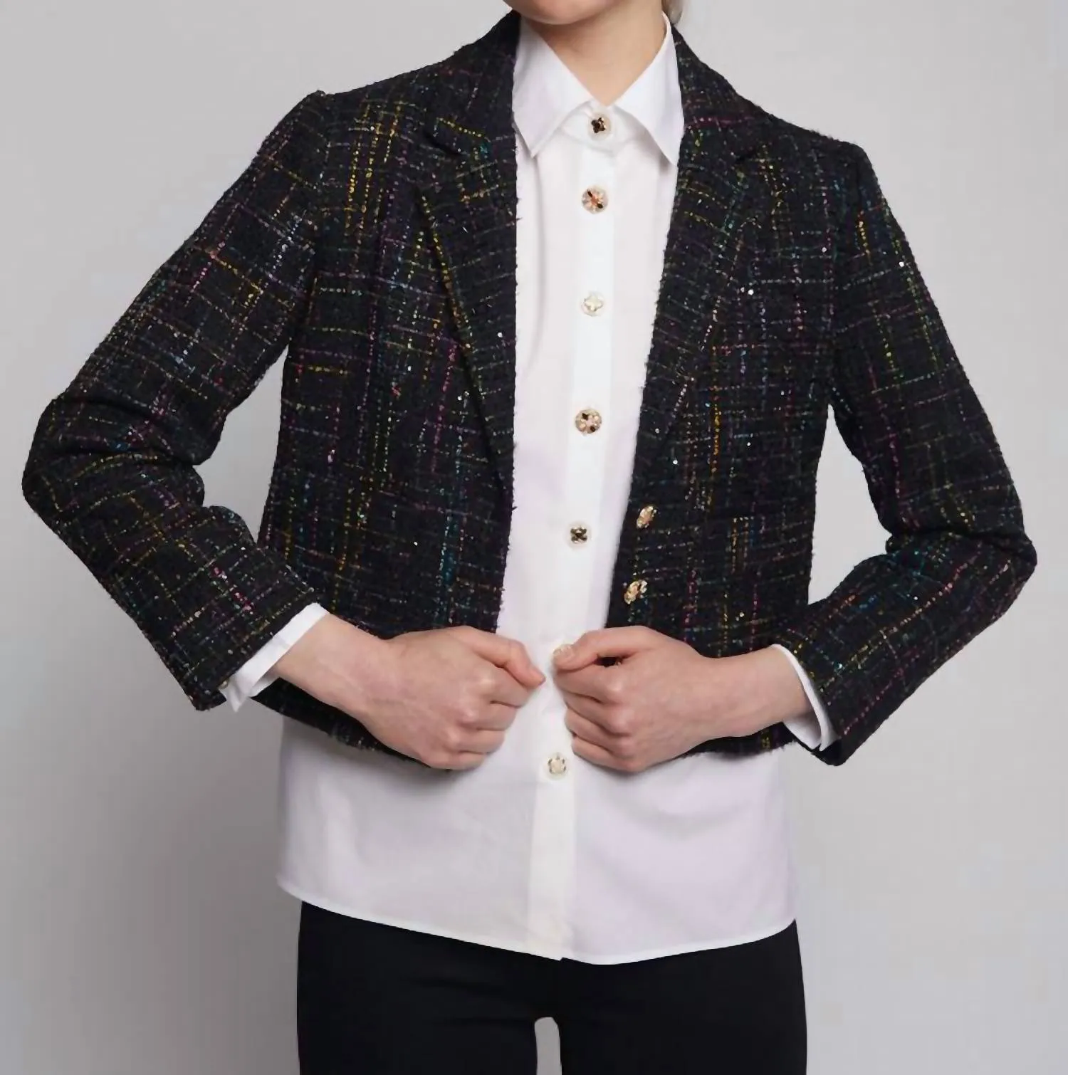 Elvira Jacket In Sequins Black Chanel