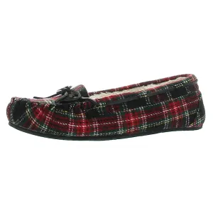 Lodge Trapper Womens Plaid Comfy Moccasin Slippers