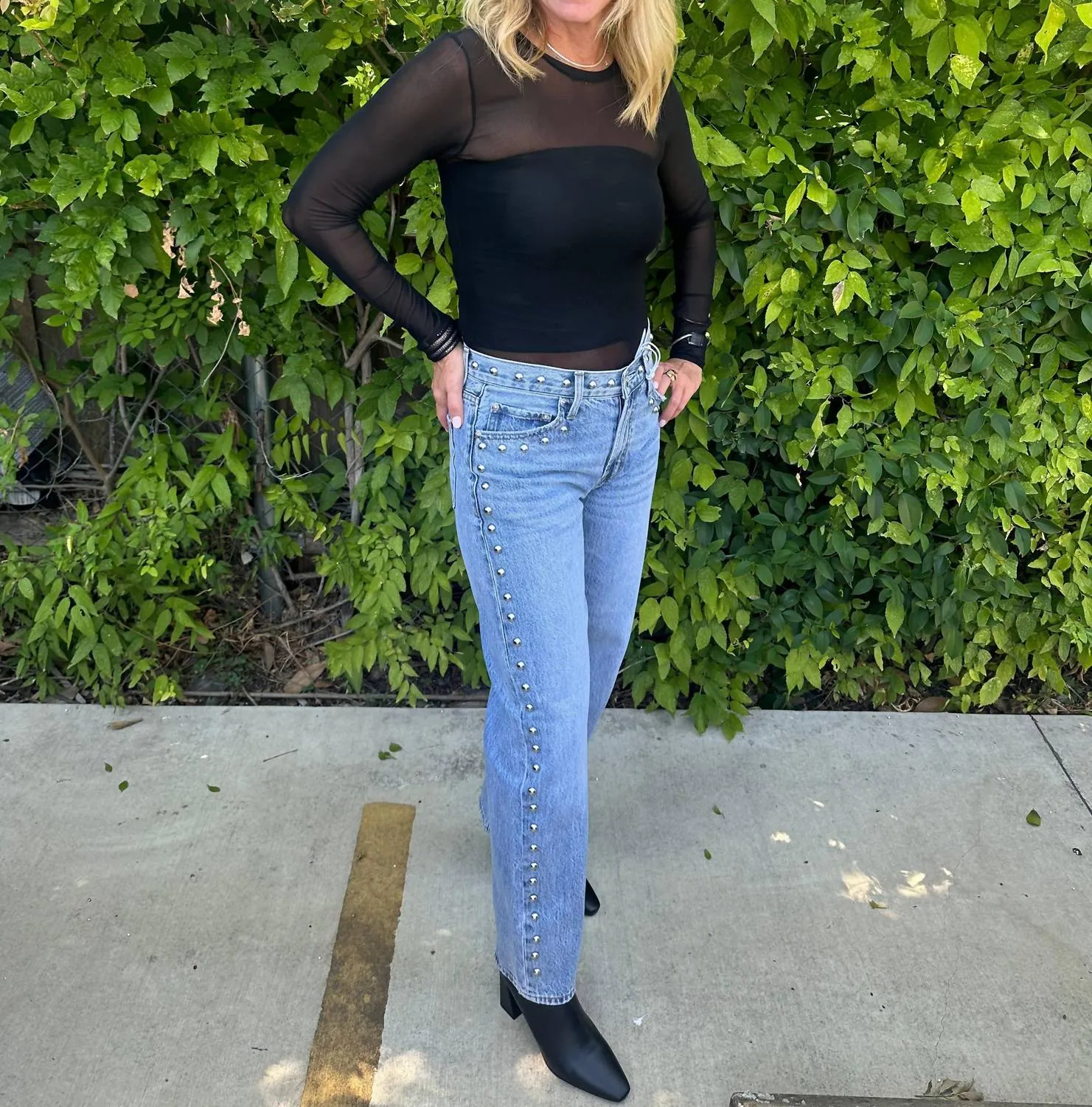 Rossie Sheer Bodysuit In Black
