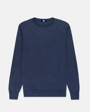 SUPERFINE MERINO WOOL SWEATER - BLUE