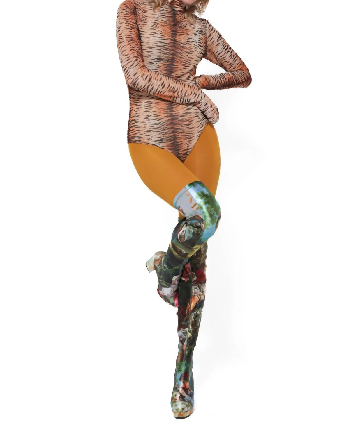 Tiger Body Suit In Multi