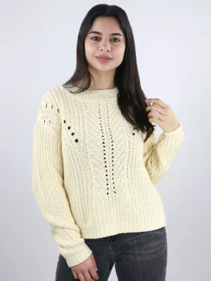 Women's Knitted Sweater,Beige