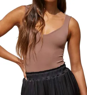 Yours Truly Bodysuit In Chocolate